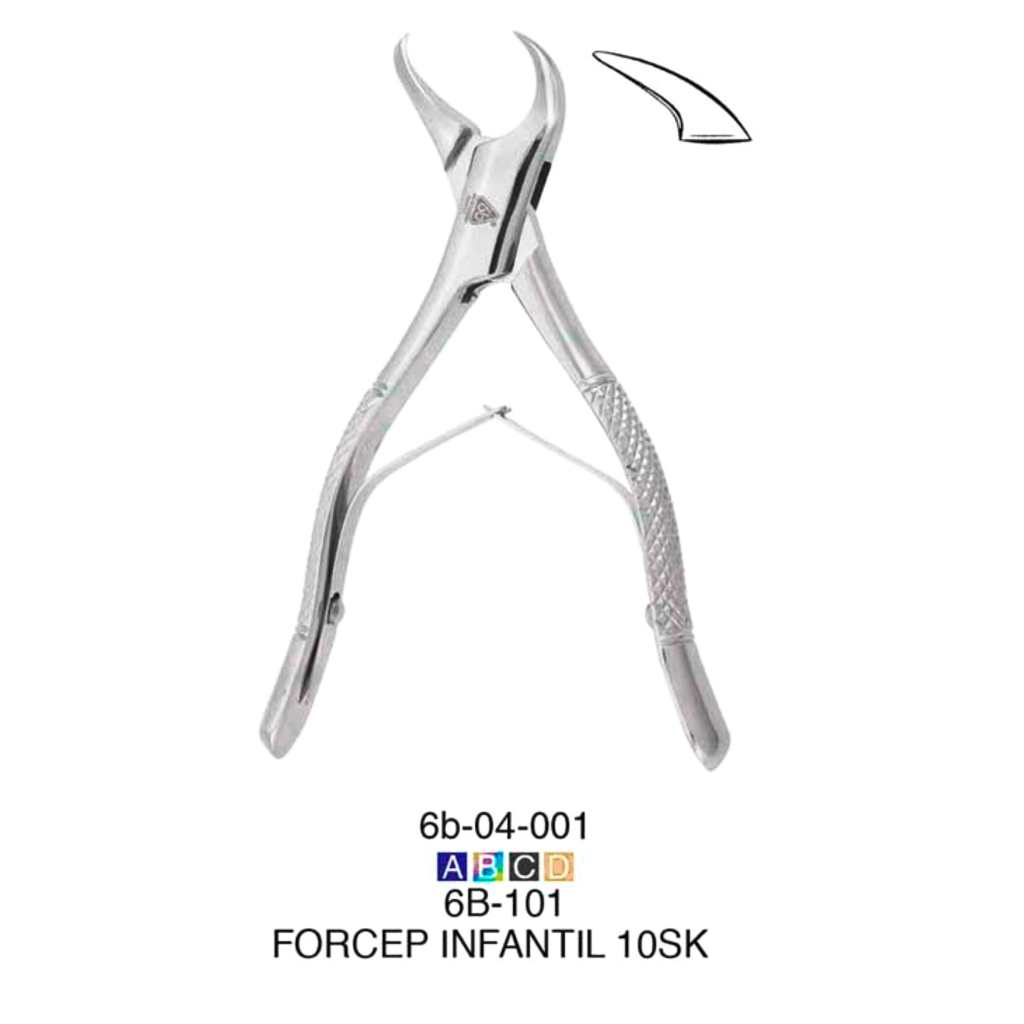 Fórceps Infantil 10SK -Marca: 6B Germany Cirugía | Odontology BG