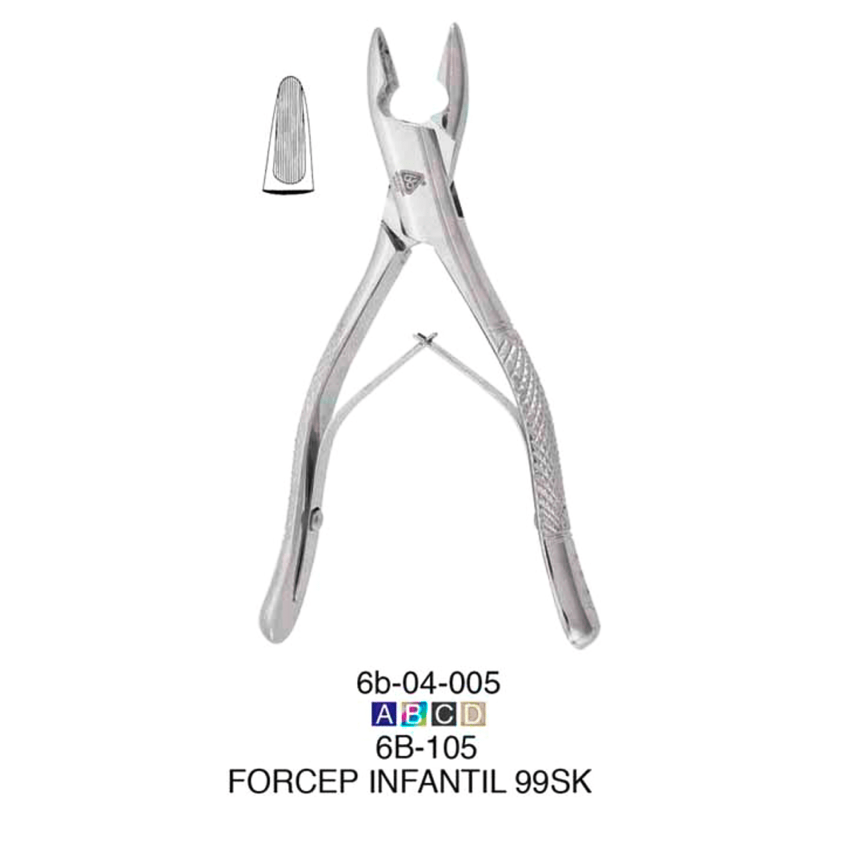 Fórceps Infantil 99Sk -Marca: 6B Germany Cirugía | Odontology BG