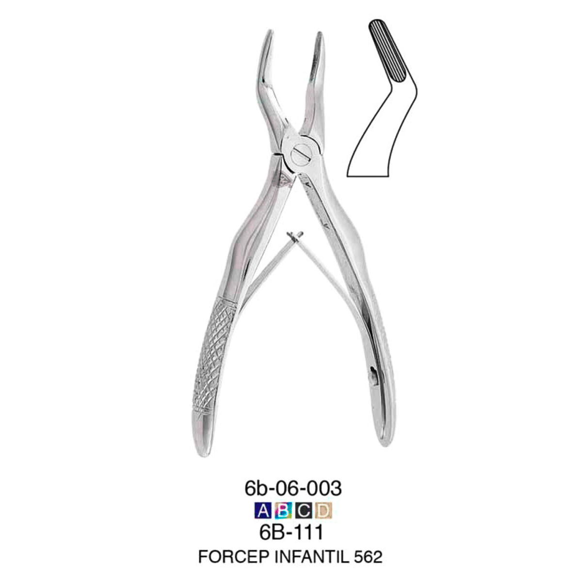 Fórceps Infantil 562 -Marca: 6B Germany Cirugía | Odontology BG