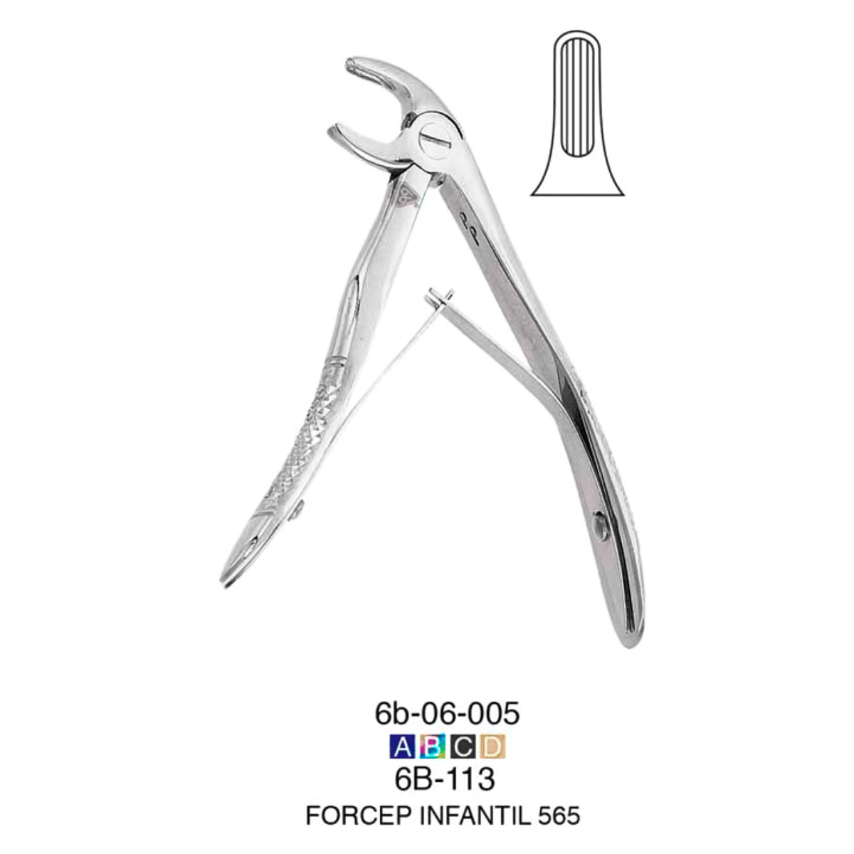 Fórceps Infantil 565 -Marca: 6B Germany Cirugía | Odontology BG