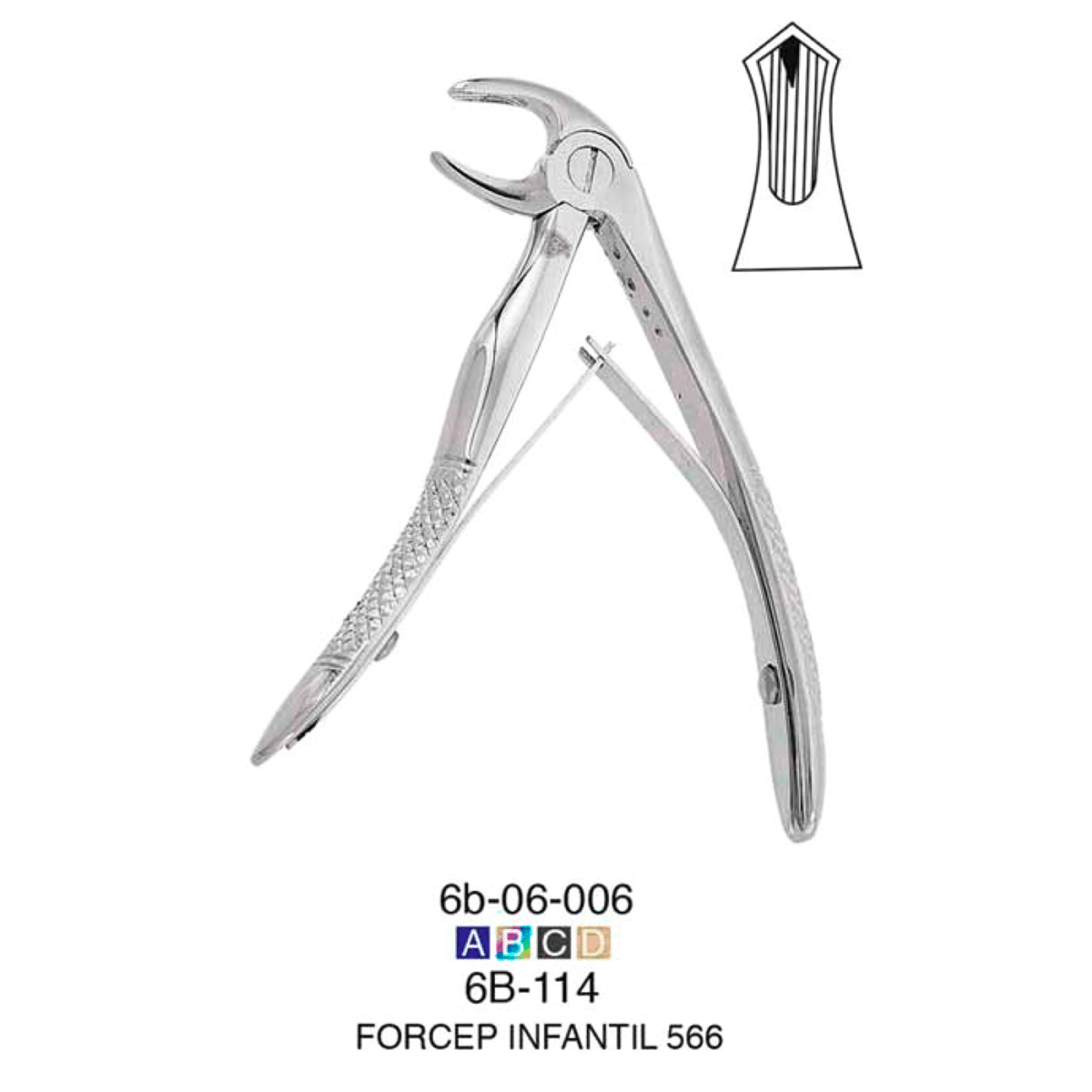 Fórceps Infantil 566 -Marca: 6B Germany Cirugía | Odontology BG