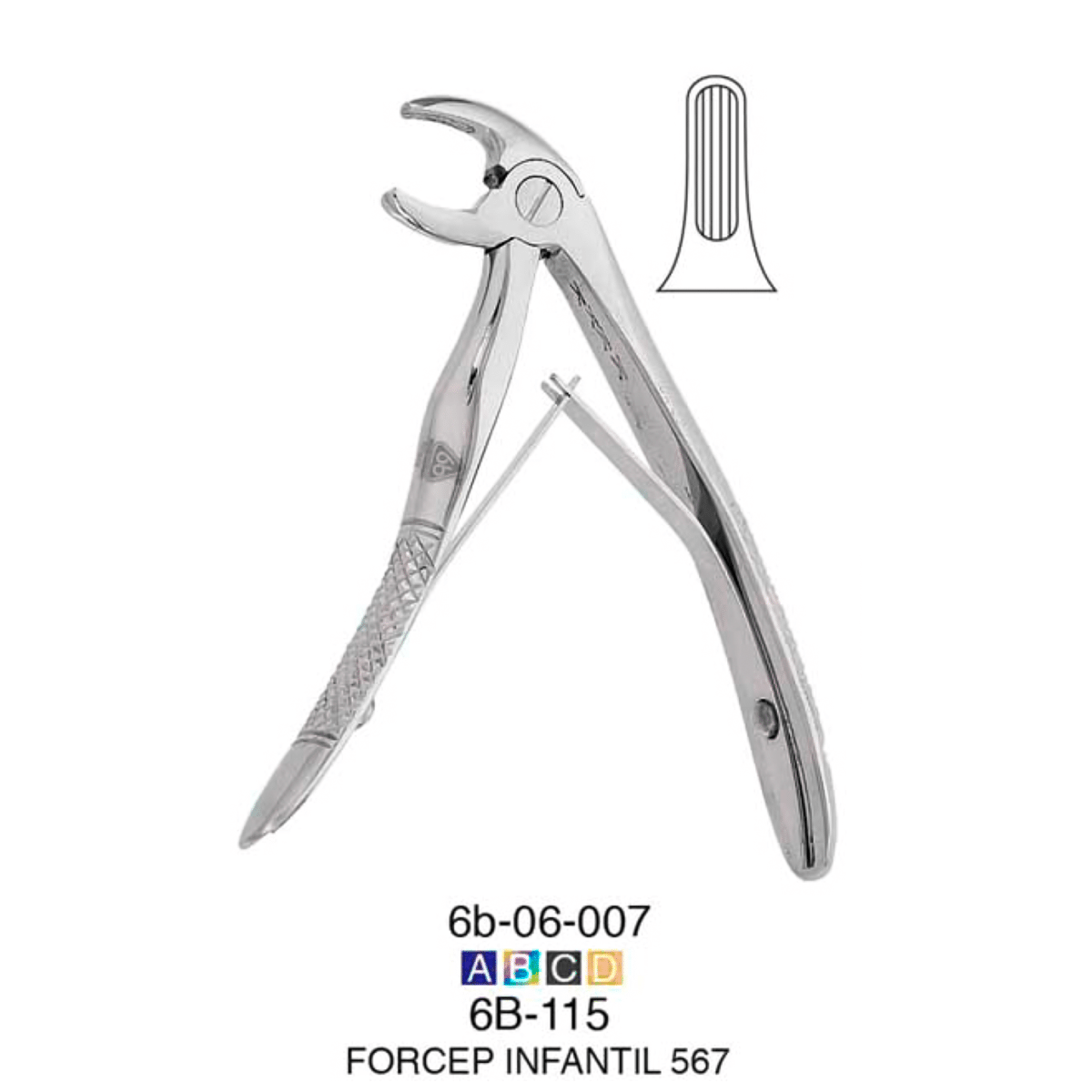 Fórceps Infantil 567 -Marca: 6B Germany Cirugía | Odontology BG