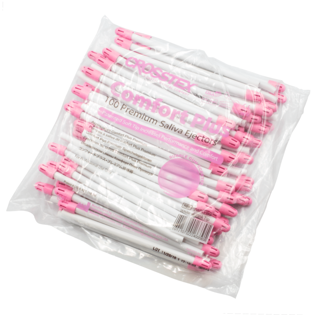 Eyector Saliva Bubblegum -Marca: CROSSTEX Desechables | Odontology BG