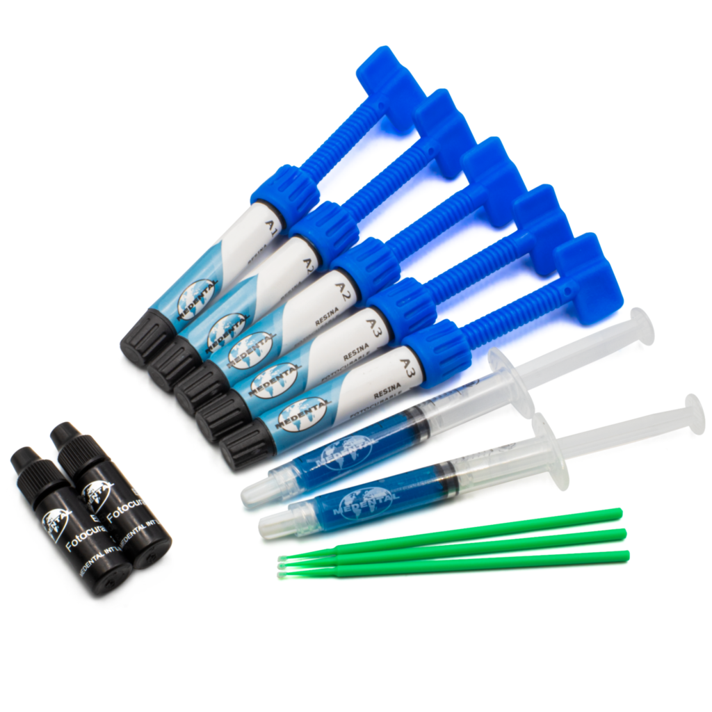 Kit De Resina Micro Híbrida -Marca: Medental Resinas | Odontology BG