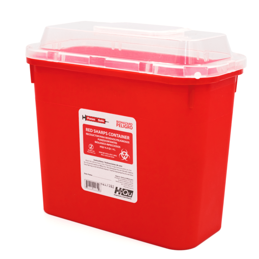 Recolector De Punzocortantes Rojo Control de Infecciones Deposito Dental Odontology BG