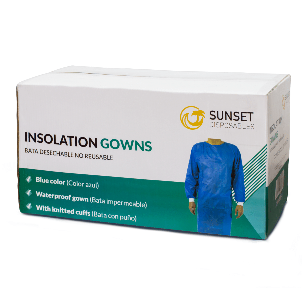 Bata Desechable Con Puño -Marca: SUNSET Control De Infecciones | Odontology BG