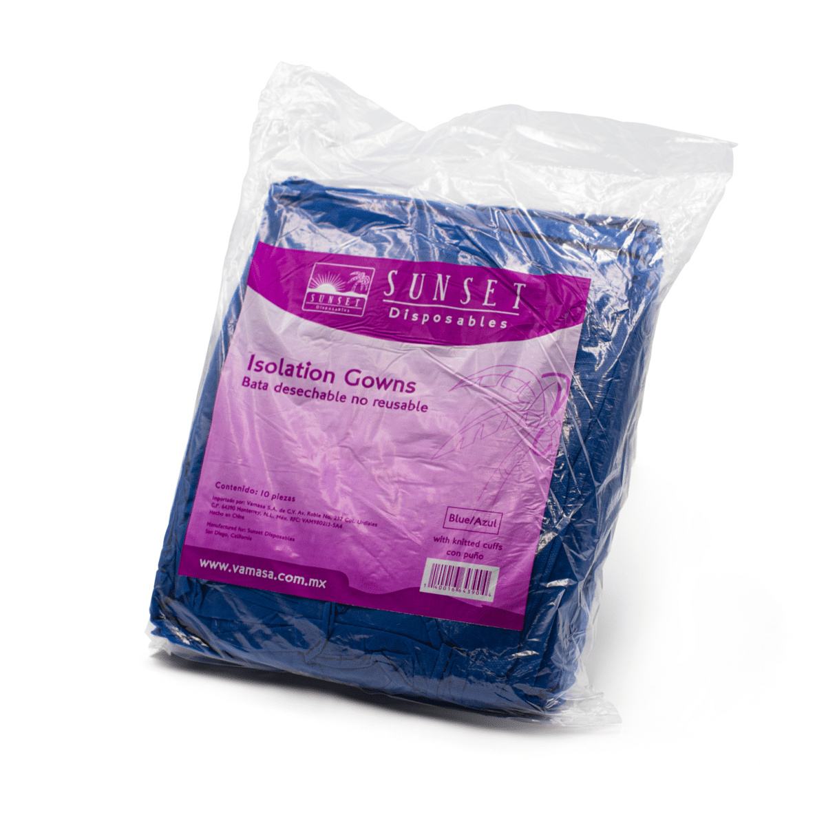 Bata Desechable Con Puño -Marca: SUNSET Control De Infecciones | Odontology BG