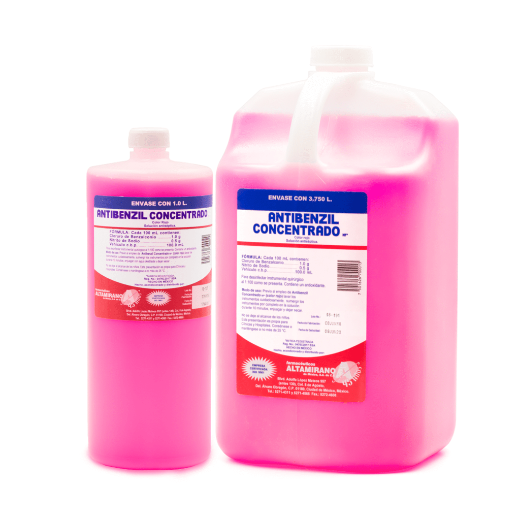 Antibenzil Concentrado Rojo -Marca: Altamirano Esterilización | Odontology BG