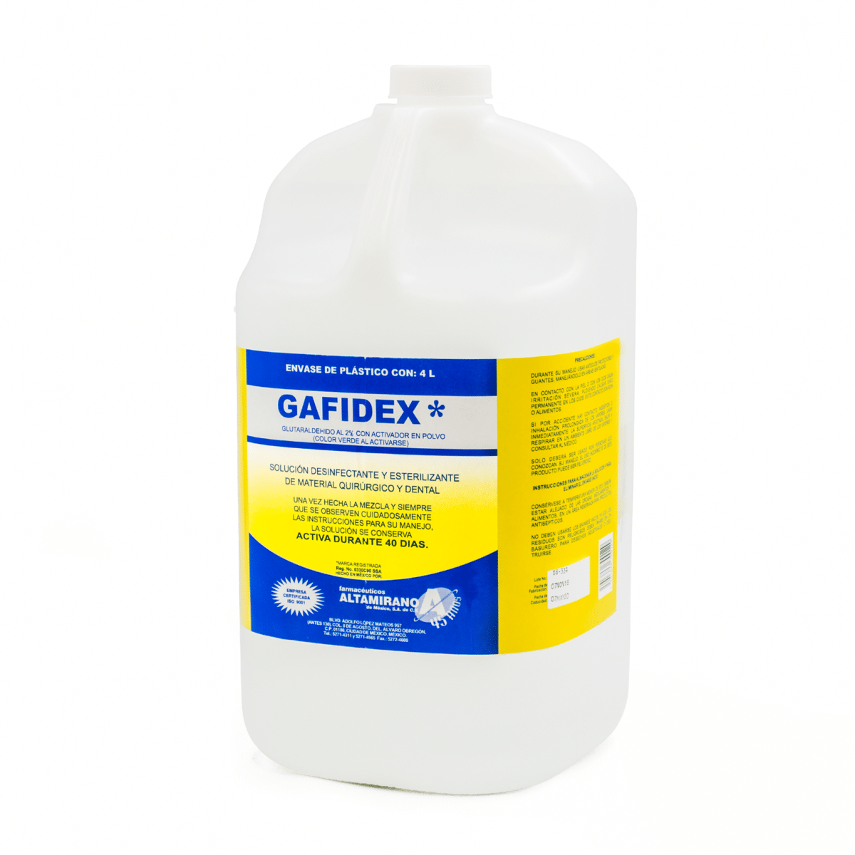 Gafidex Desinfectante -Marca: Altamirano Esterilización | Odontology BG