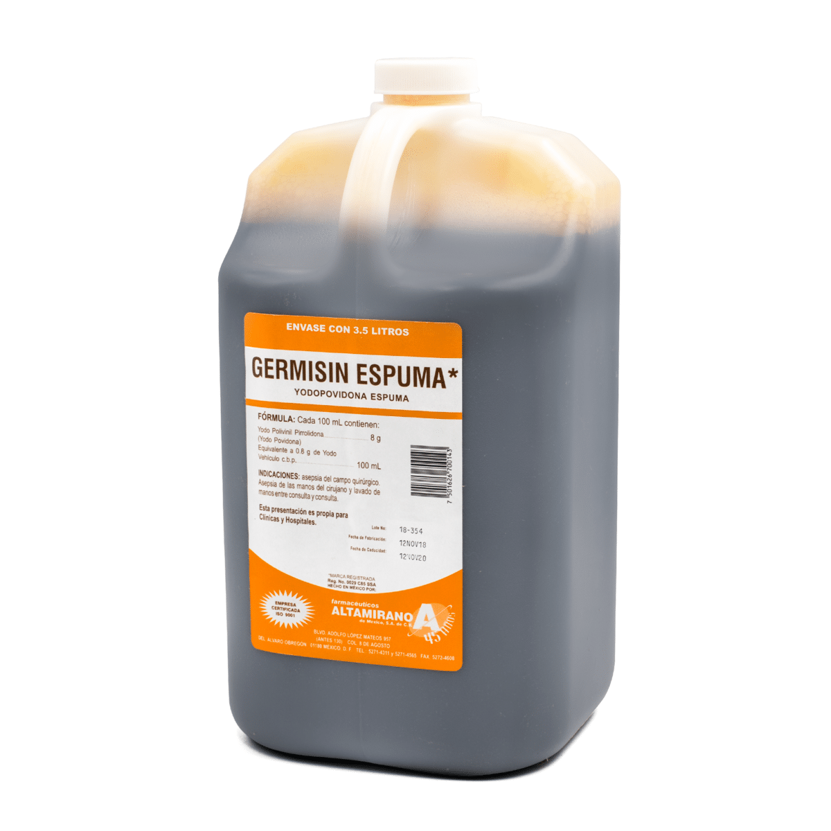 Germisin Espuma -Marca: Altamirano Control De Infecciones | Odontology BG