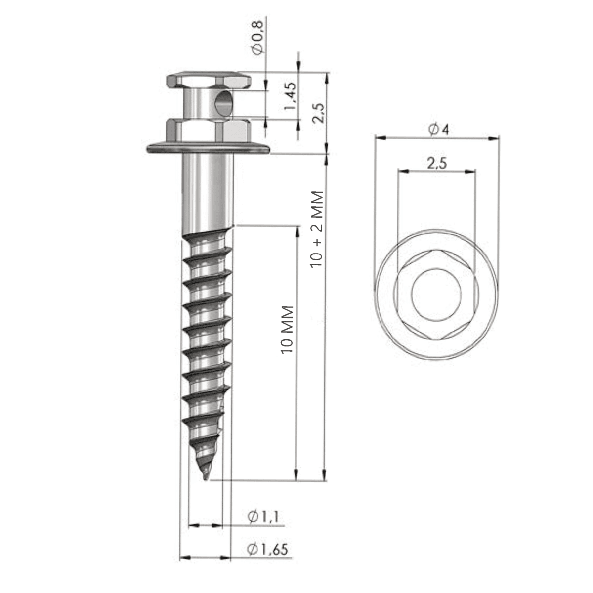 Microimplante M.O.S.A.S. Autorroscante -Marca: DEWIMED Microimplantes | Odontology BG