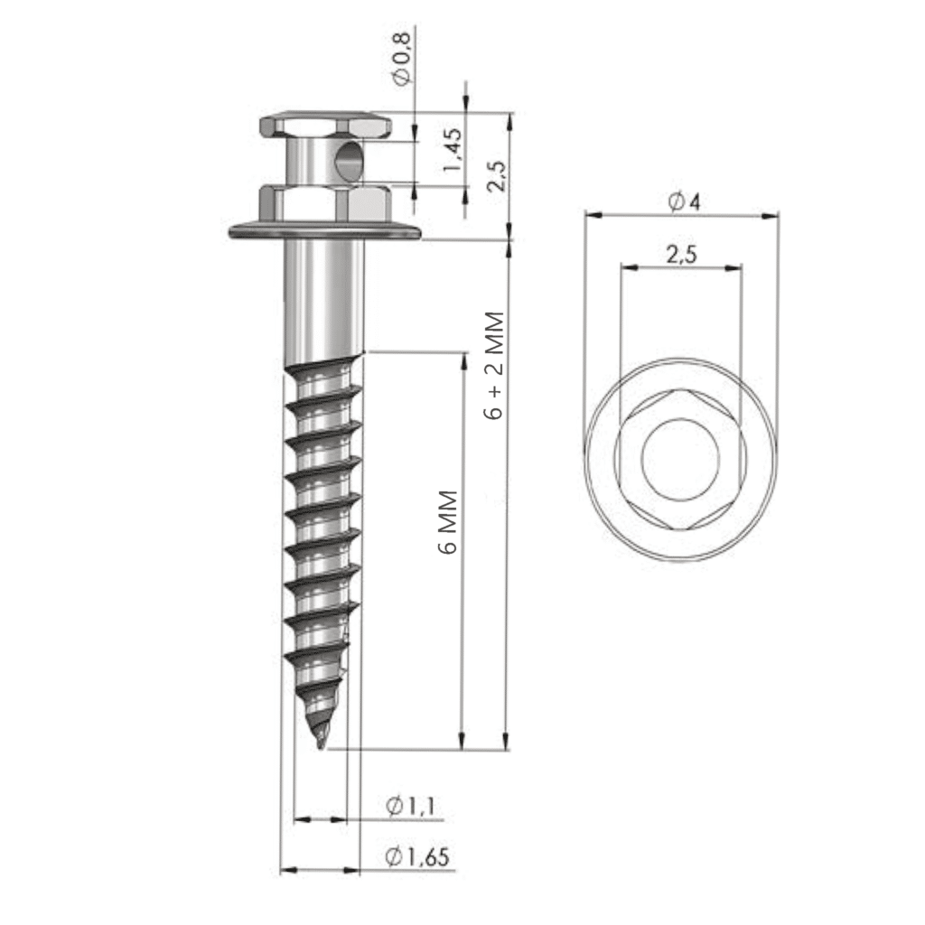 Microimplante M.O.S.A.S. Autorroscante -Marca: DEWIMED Microimplantes | Odontology BG