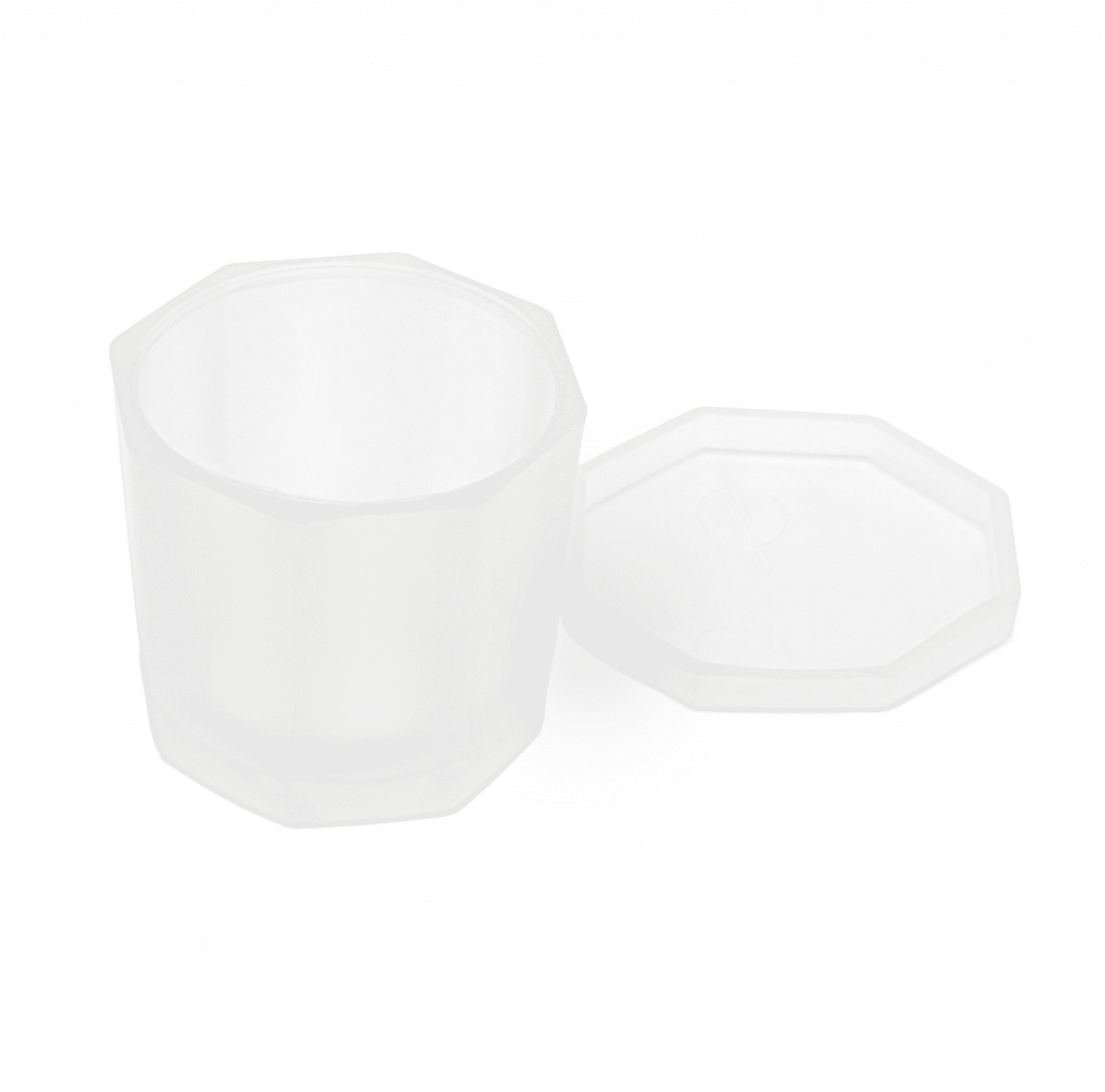 Godete Octagonal Con Tapa Instrumental de Laboratorio Deposito Dental Odontology BG