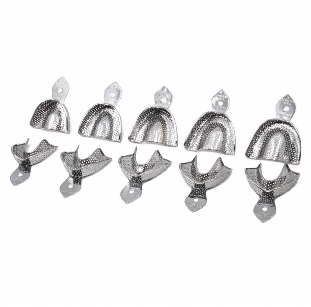 Hi-Tray kit 10 Cucharillas Perforada Instrumental de Impresión Deposito Dental Odontology BG