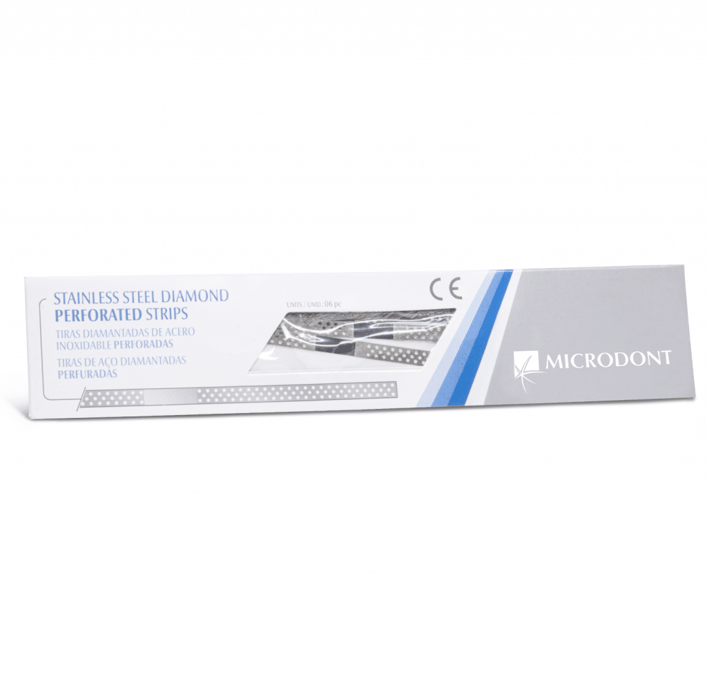Tira Acero Perforada Diamante Abrasivos Deposito Dental Odontology BG