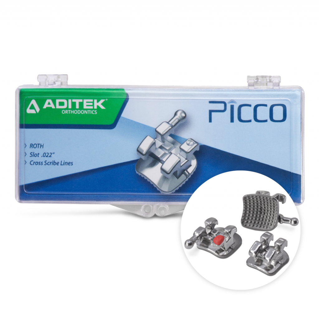 Picco 022 Roth Hk 3,4,5 w/20, Kit 5×5 Brackets Deposito Dental Odontology BG