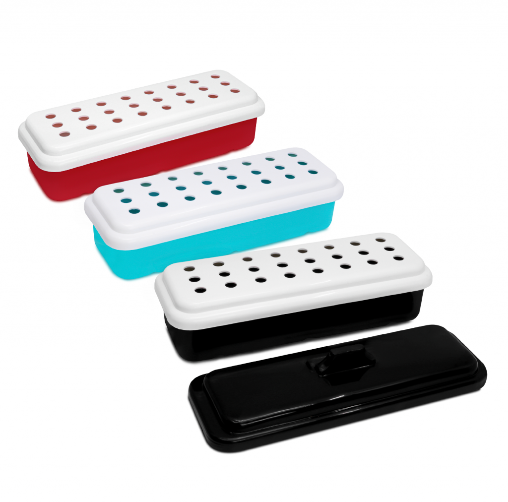 Caja Para Instrumental Con 2 Tapas Organizadores Deposito Dental Odontology BG