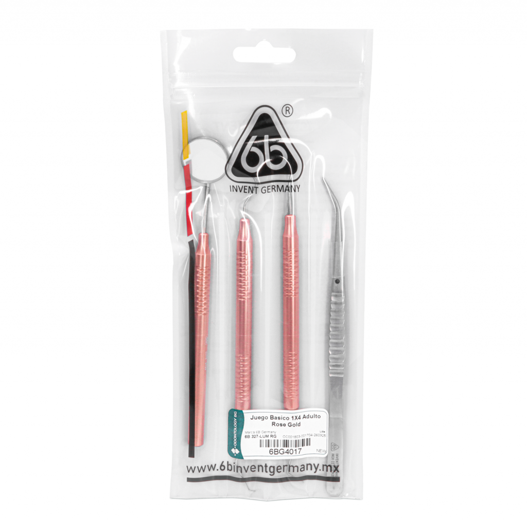 Juego Basico 1X4 Adulto Rose Gold Diagnóstico Deposito Dental Odontology BG